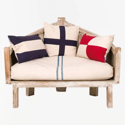 Sillón madera típico de proa de barco