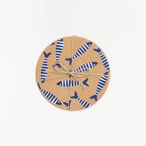 Salvamantel de corcho peces