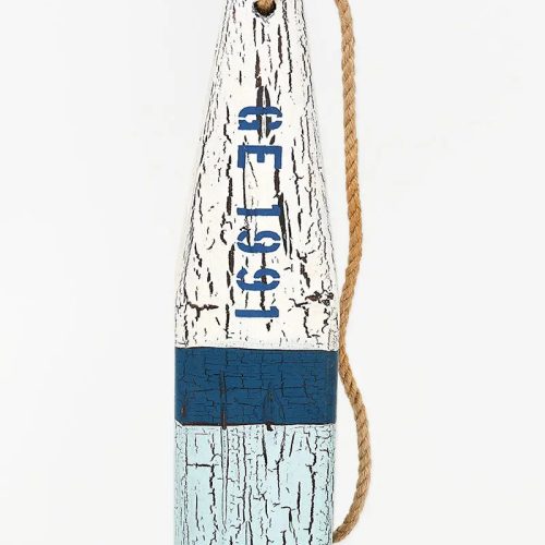 Tope de puerta de madera envejecida forma de boya