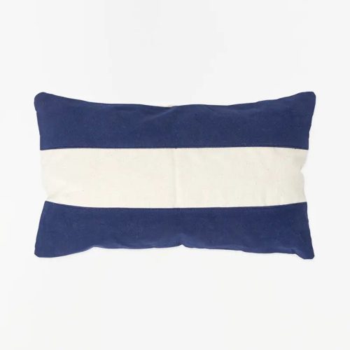 Cojín de tela de rayas