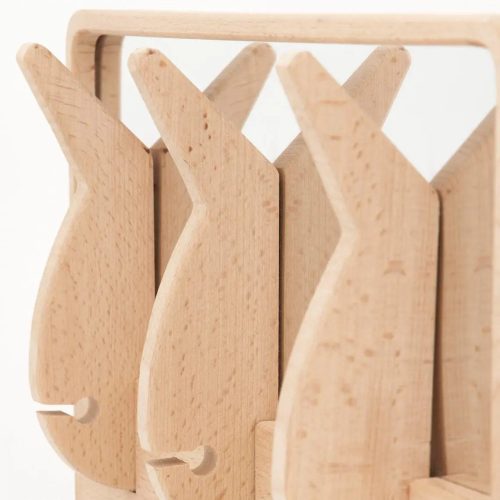 Espejo y portallaves peces madera