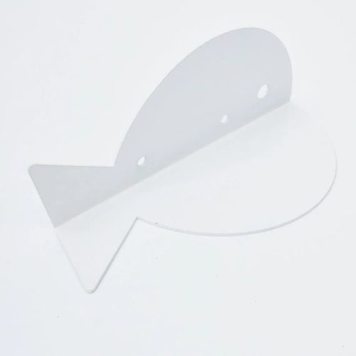 Estantería con forma de pez color blanco