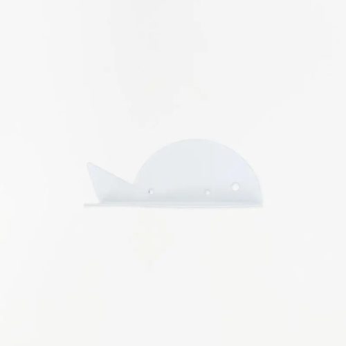 Estantería con forma de pez color blanco