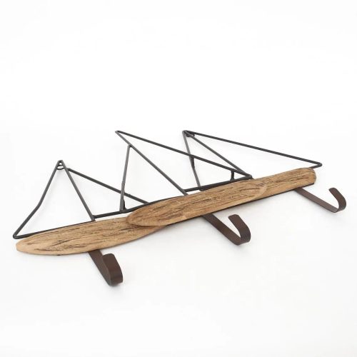 Perchero con forma de veleros metal y madera