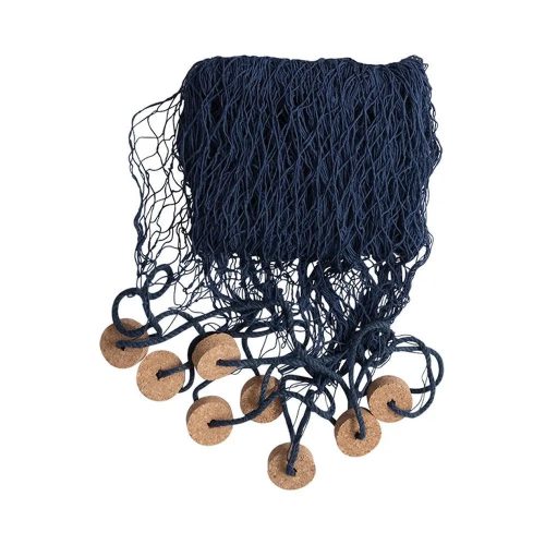 Red de pesca decorativa con corchos