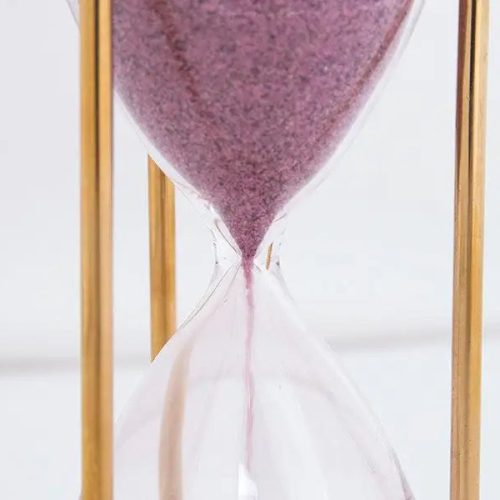 Reloj de arena latón y cristal