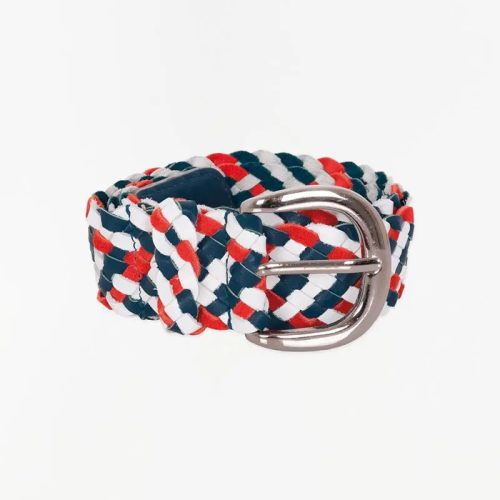 Cinturón de piel de tres colores