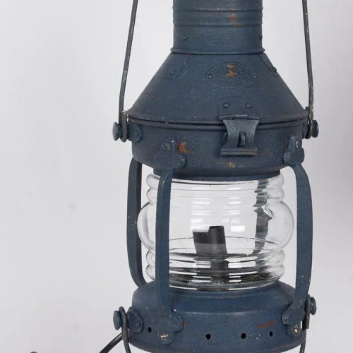 Lámpara farol azul grande