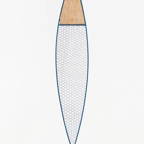 Pez decorativo en madera y metal