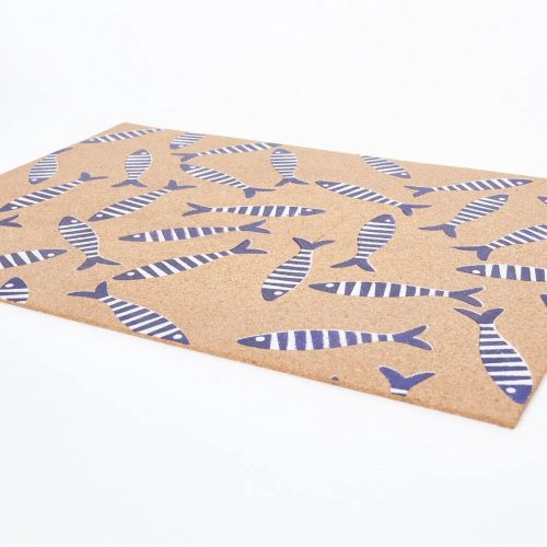 Salvamantel de corcho peces