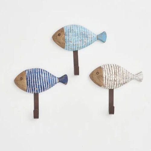 Percheros pez a rayas set 3