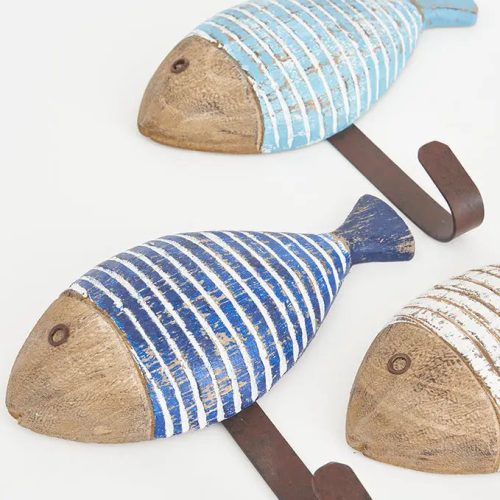 Percheros pez a rayas set 3