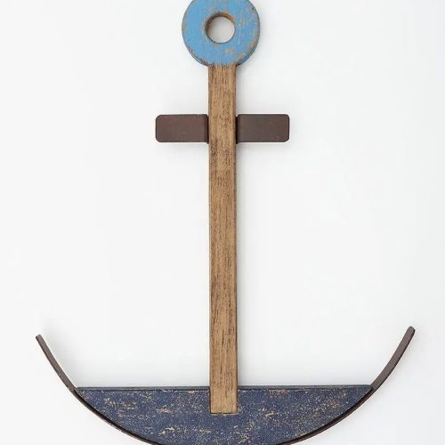 Ancla de metal y madera