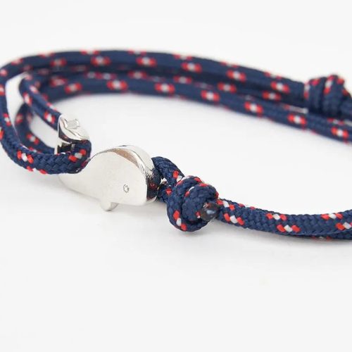 Pulsera pez rojo y azul marino