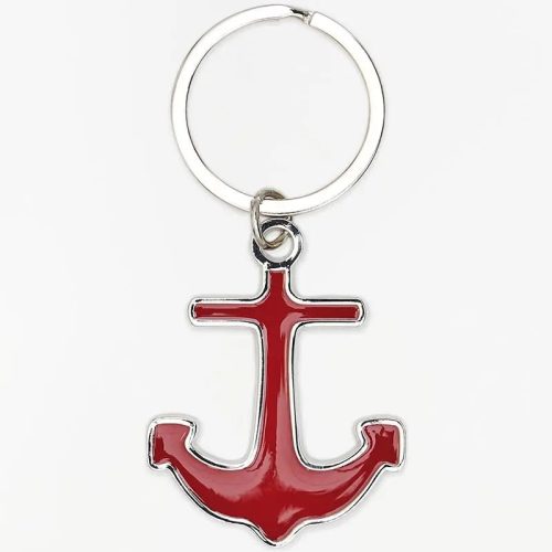 Llavero ancla rojo