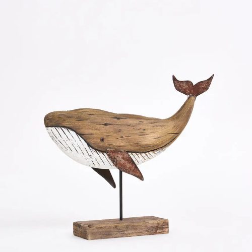 Ballena de madera con base