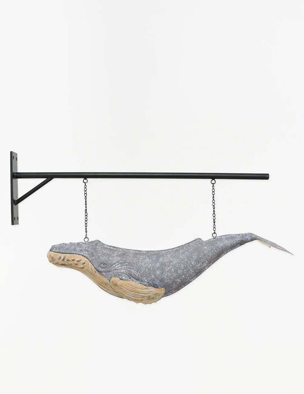 Ballena de hojalata con soportes para colgar - Imagen 2