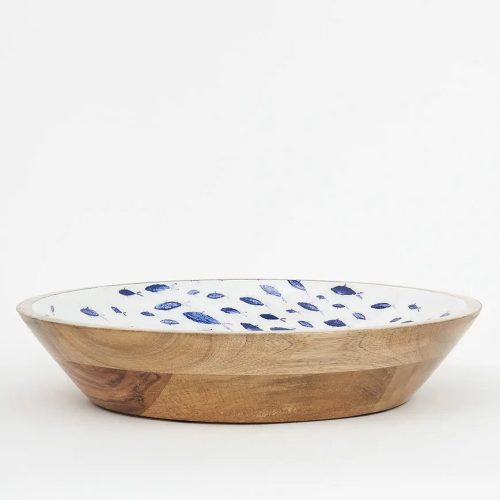 Bol de madera esmaltada peces
