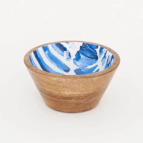 Bol de madera esmaltada concha