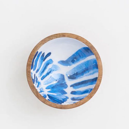 Bol de madera esmaltada concha