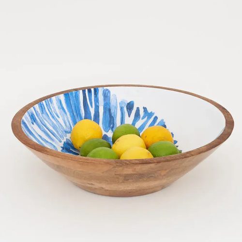 Bol de madera esmaltada concha