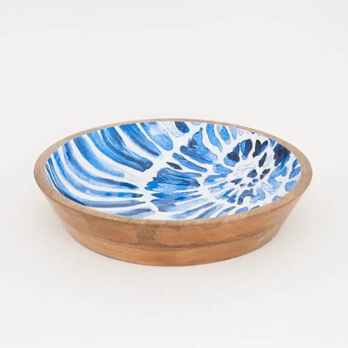 Bol de madera esmaltada concha