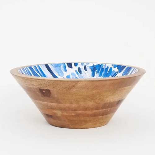 Bol de madera esmaltada concha