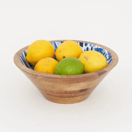 Bol de madera esmaltada concha