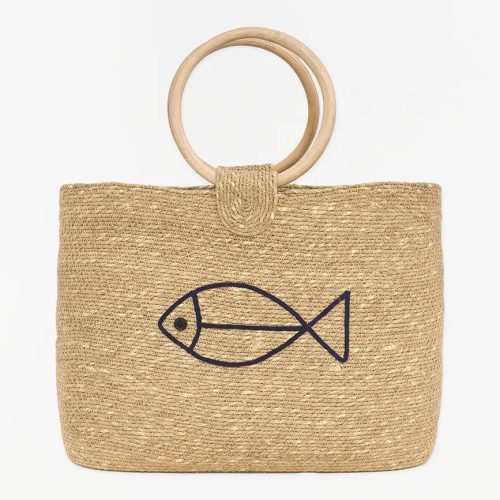 Bolso de yute pez – h