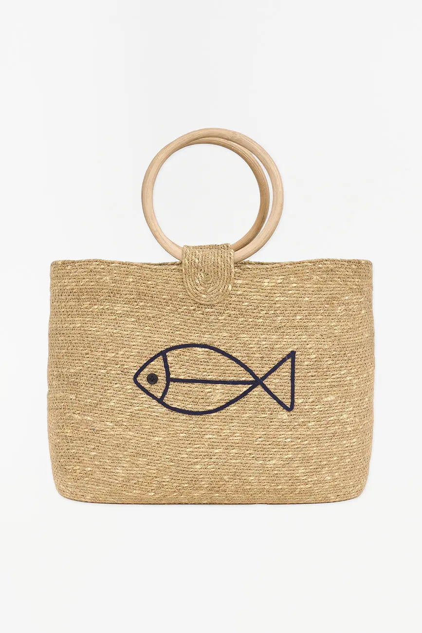 Bolso de yute pez - h - Imagen 2