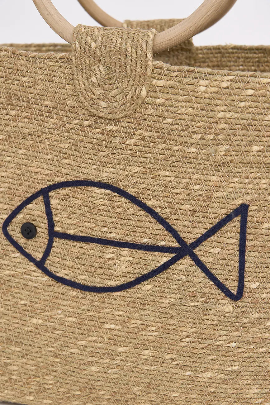 Bolso de yute pez - h - Imagen 3