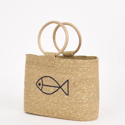 Bolso de yute pez – h