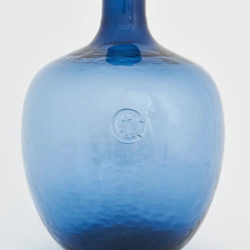 Botella de cristal con sello de ancla