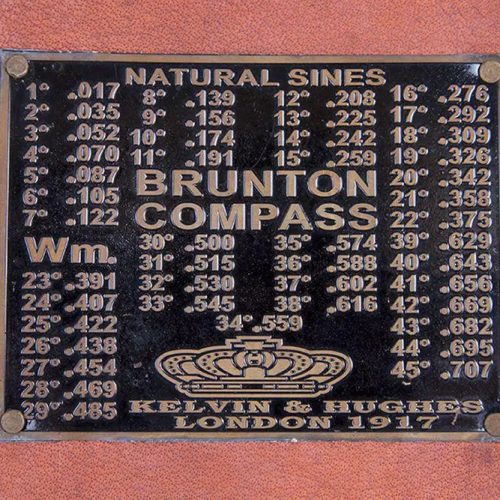 Brújula con estuche de cuero 11cmx11cm