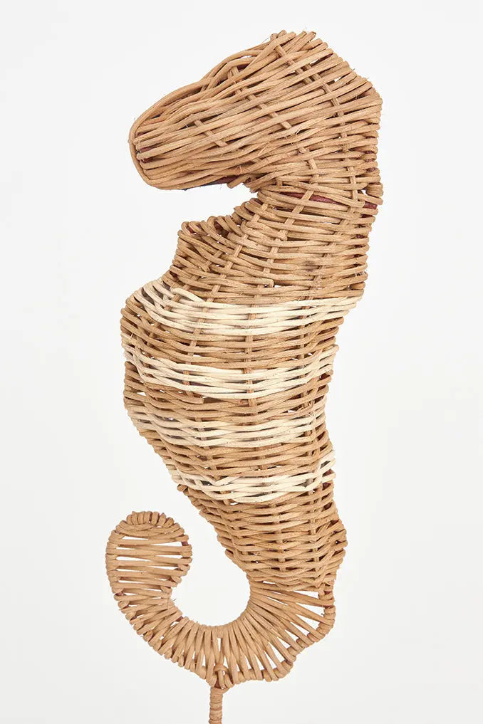 Caballito de mar de ratán con base - Imagen 4