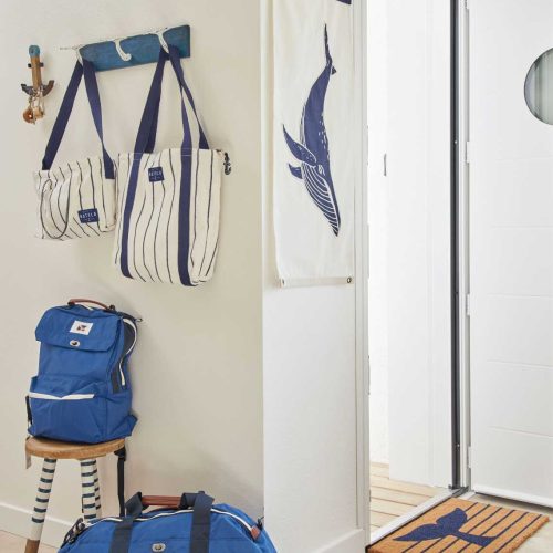 Portallaves ancla de metal y madera