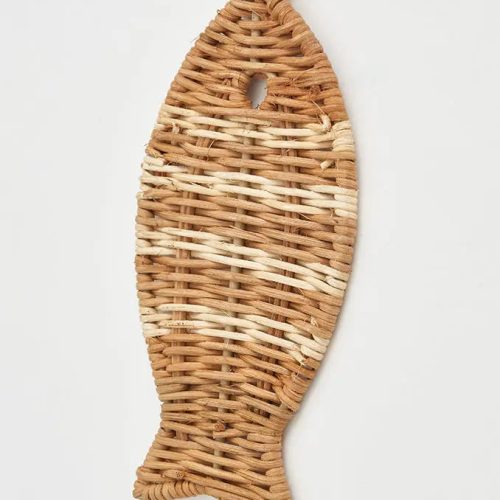 Colgante de ratán pez