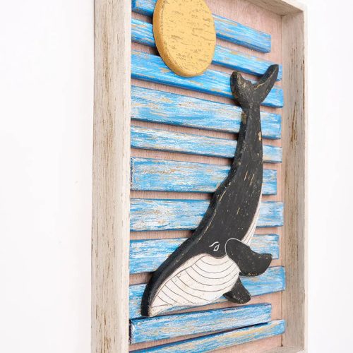Cuadro de madera ballenas