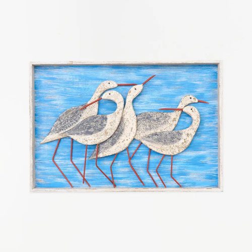 Cuadro de madera pájaros