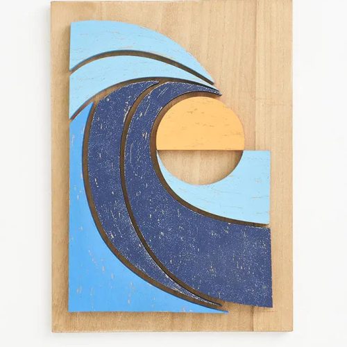 Cuadro de madera ola