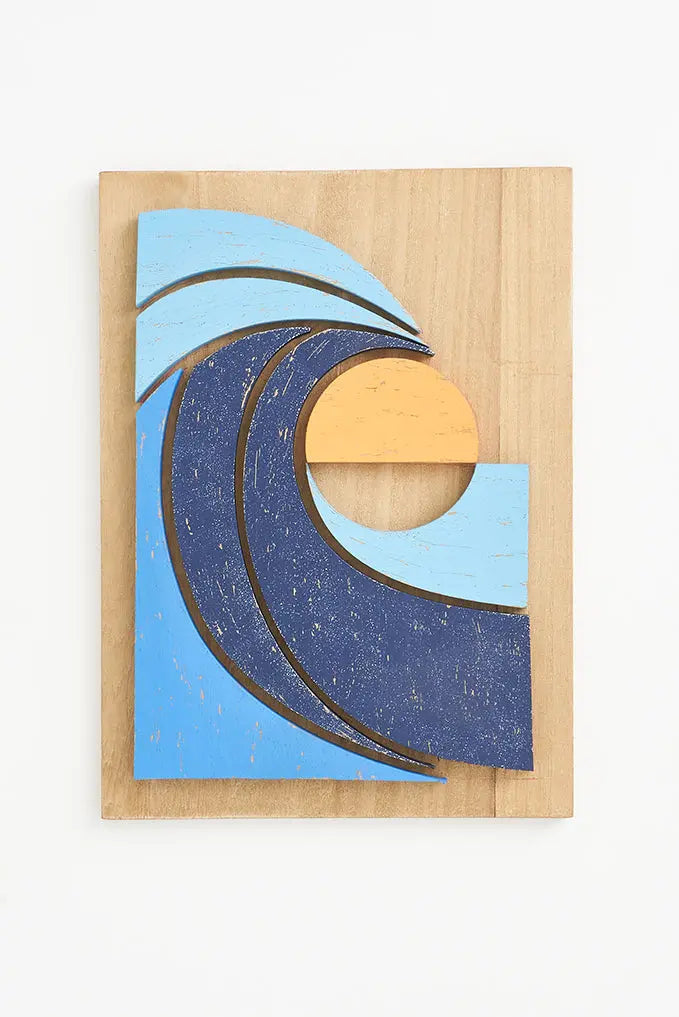 Cuadro de madera ola