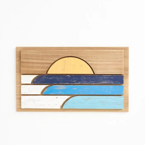 Cuadro de madera puesta de sol