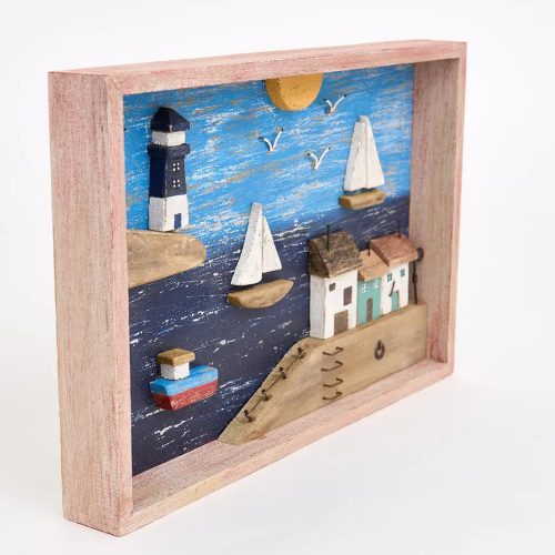 Cuadro de madera paisaje marino