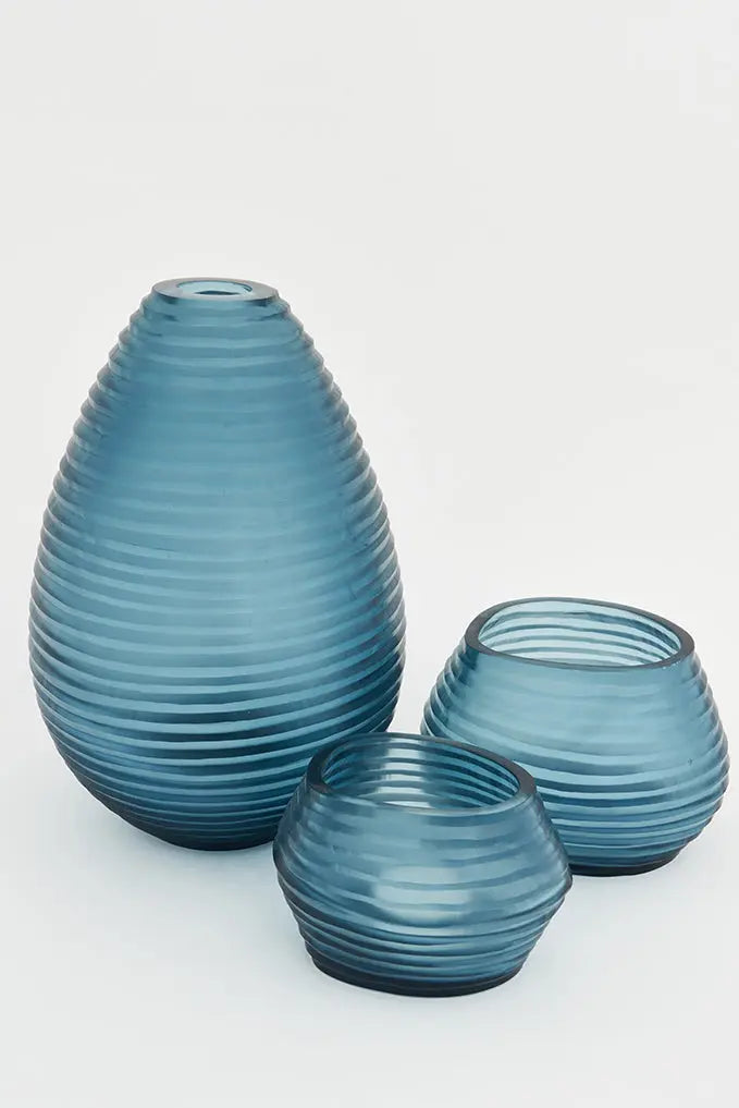 Cuenco de cristal rayas