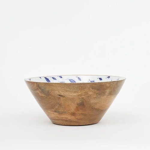 Bol de madera esmaltada peces