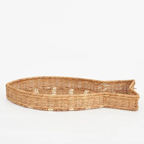 Bandeja de rattan pez