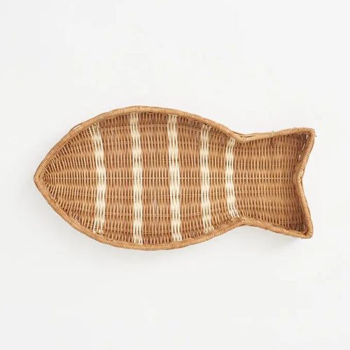 Bandeja de rattan pez
