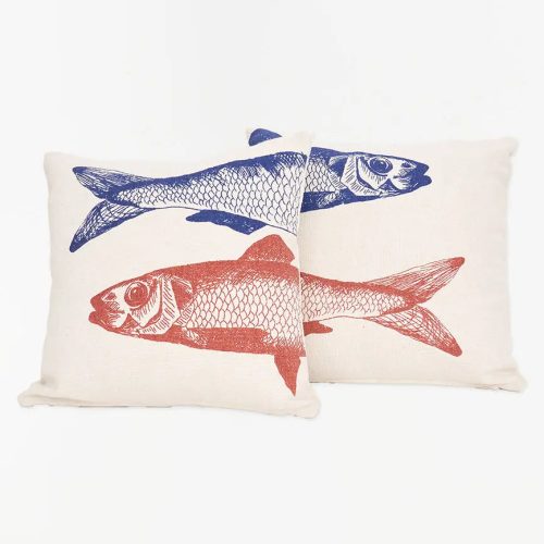 Set de 2 cojines peces