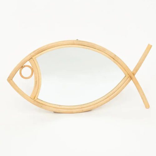 Espejo de ratán pez