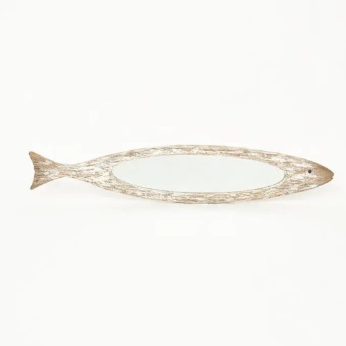 Espejo de madera pez